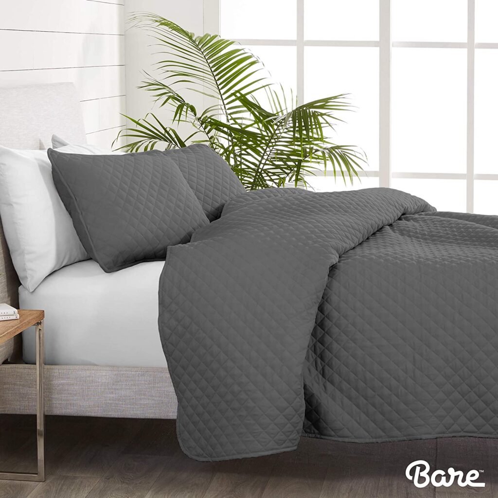 Bare Home Premium Coverlet Set – Grey