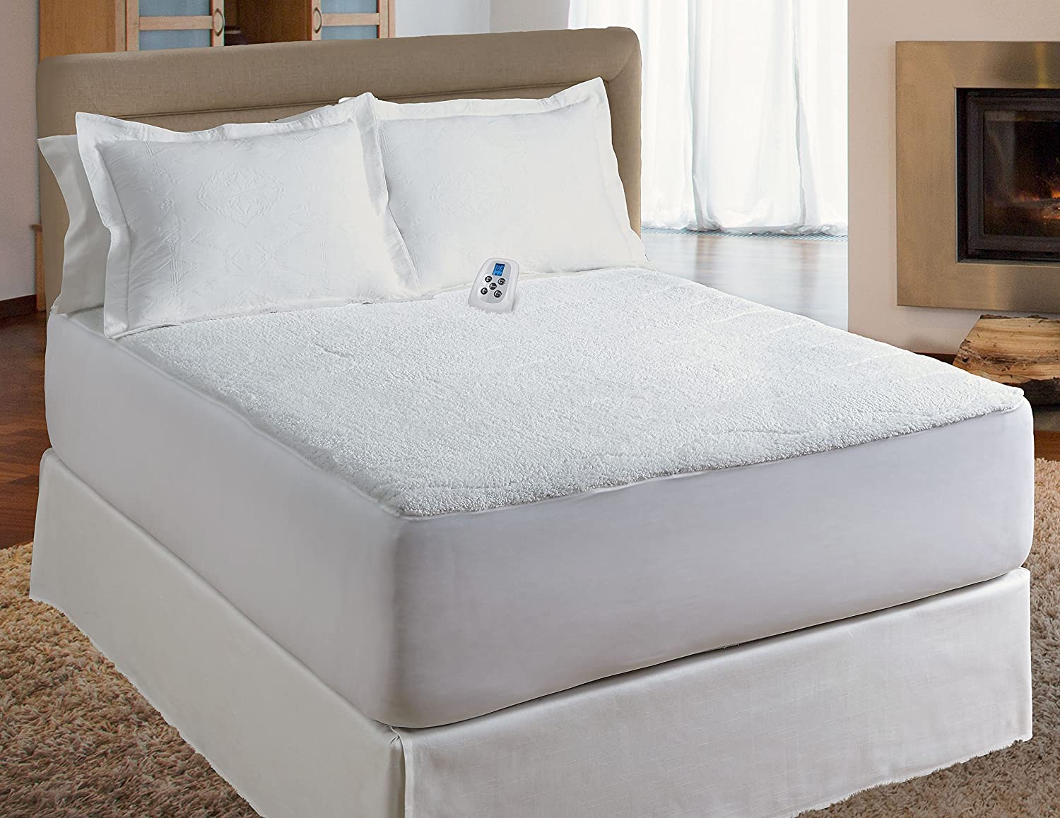 serta twin xl heated mattress pad