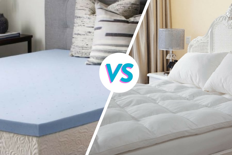 down mattress topper vs memory foam